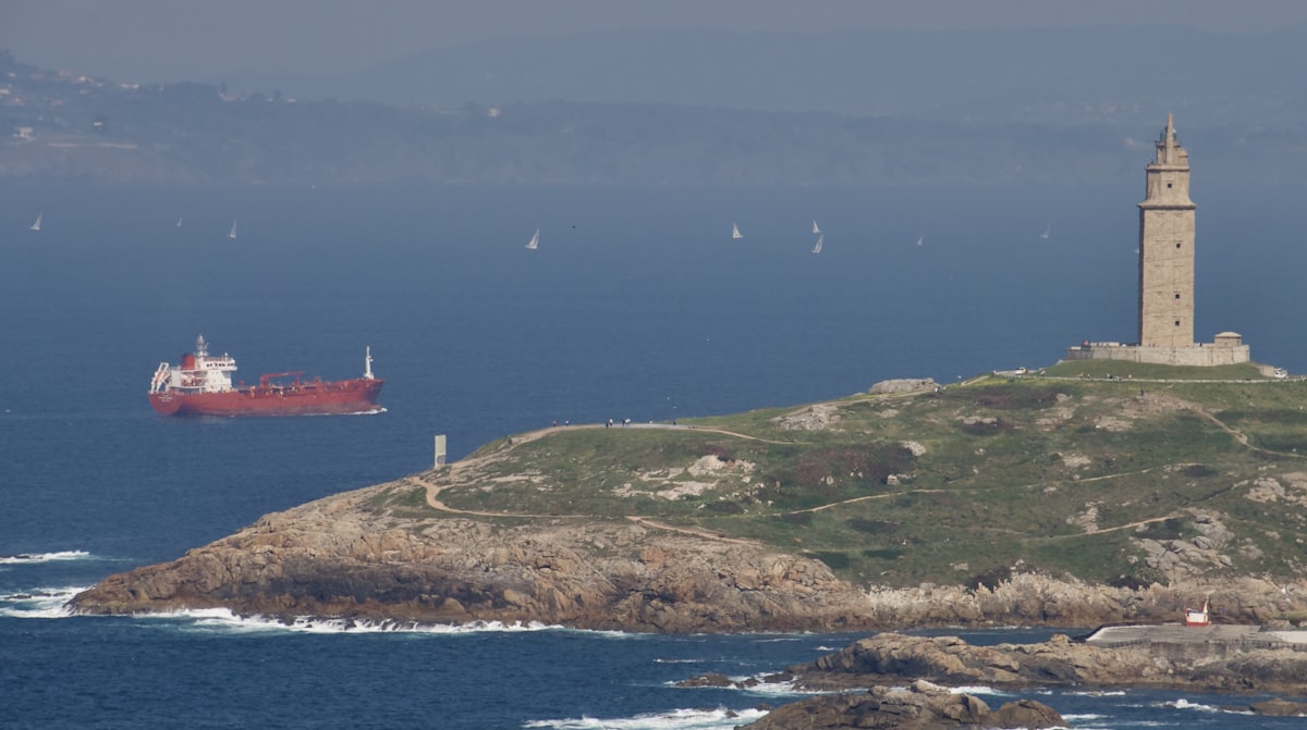 Cabecera de la ruta Camino Inglés desde A Coruña del Camino de Santiago
